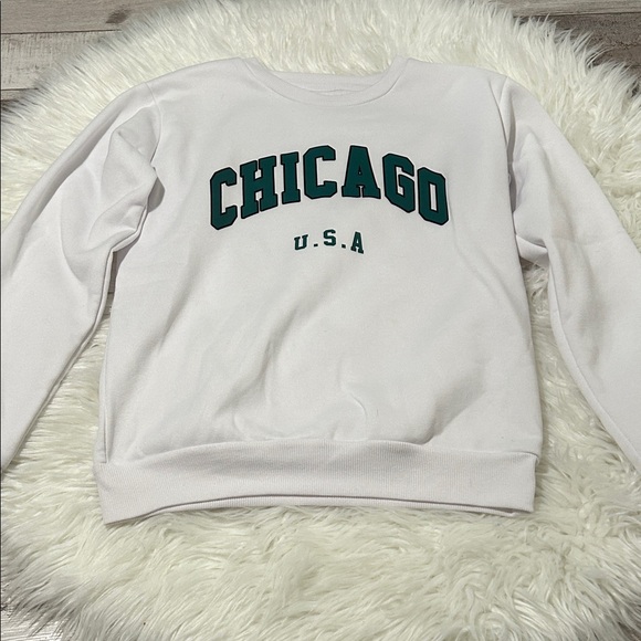 SHEIN Other - SHEIN Teen White Chicago USA Sweatshirt